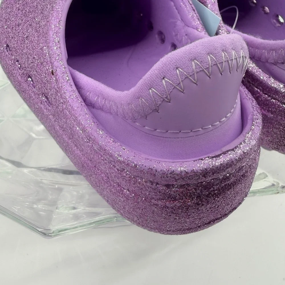 Cat & Jack Rowan Toddler Girls Purple Glitter Slip On Clog Shoes Size 5 NEW